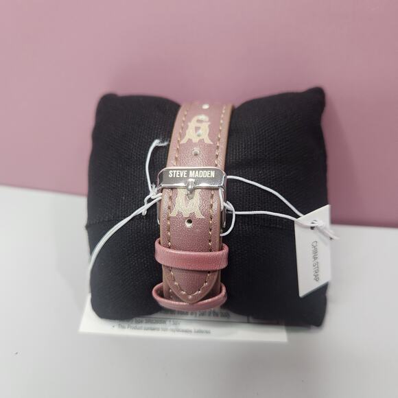 Steve Madden NYC Women’s Watch Mauve/Tan Logo Wristwatch NIB - Picture 3 of 3